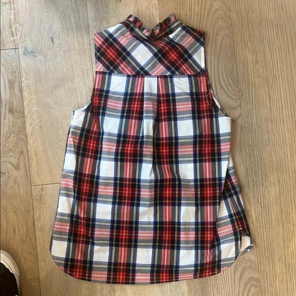 J crew snowy Stewart tartan sleeveless blouse. Size 4 - Picture 2 of 2